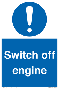 Switch off engine